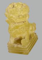Jade kínai oroszlán figura 7 cm,