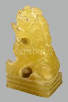 Jade kínai oroszlán figura 7 cm,
