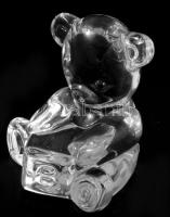 Waterford, olvasó maci üveg dísz, jelzett, hibátlan 8 cm