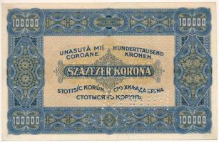 1923. 100.000K "Orell Füssli Zürich", "MINTA" perforációval, piros "000 000...