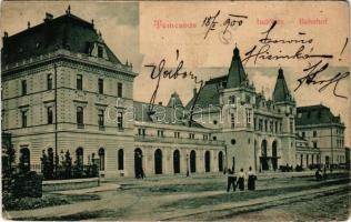 1900 Temesvár, Timisoara; indóház, vasútállomás / railway station (Rb)