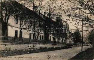 Barcarozsnyó, Rozsnyó, Rasnov, Rosenau; Kasernen / Laktanya. H. Zeidner kiadása. Jos. Schuller &amp; S. Fotogr. (Kronstadt) / K.u.K. military barracks (EB)