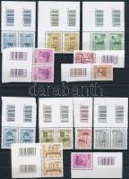 2000-2003 20 db Antik bútorok vonalkódos bélyeg, közte sok összefüggés (69.000) / Antique furnitures with bar codes