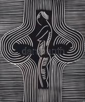 Olvashatatlan jelzéssel (...János), működött a XX. sz. második felében: Madonna keresztje, 1986. Lin...