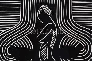 Olvashatatlan jelzéssel (...János), működött a XX. sz. második felében: Madonna keresztje, 1986. Lin...