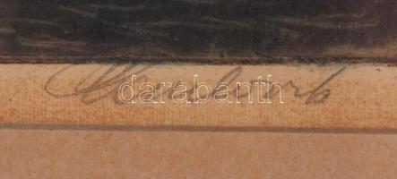 Paulovits Pál (1892-1975): Venezia, Palazzo Widmann. Színezett rézkarc, papír, jelzett. Kissé foltos...