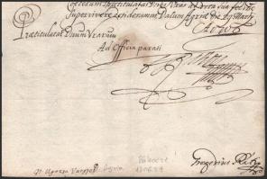 1706 II. Rákóczi Ferenc fejedelem levele Ugocsa vármegyének. Bay László ezereskapitány, munkácsi vár...