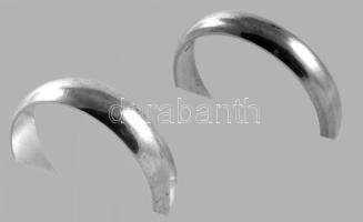 Ezüst(Ag) karikagyűrű, 2 db, jelzett, méret: 55, nettó: 4,1 g