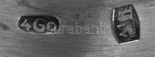 Ezüst(Ag) karikagyűrű, 2 db, jelzett, méret: 55, nettó: 4,1 g