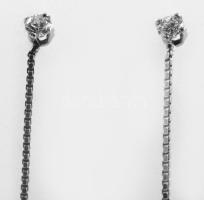 Ezüst(Ag) venezianer láncos fülbevalópár, jelzett, h: 7 cm, bruttó: 1,5 g