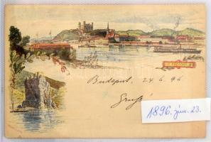 100 db RÉGI (1905 előtti!) litho város képeslap modern fotóalbumban, főleg Magyarország, Erdély, Fel...