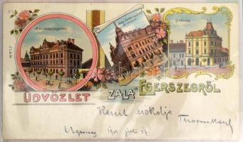 100 db RÉGI (1905 előtti!) litho város képeslap modern fotóalbumban, főleg Magyarország, Erdély, Fel...