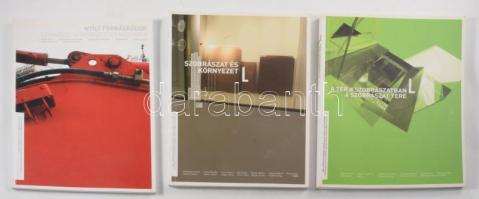 Magyar Szobrász Társaság és a Műcsarnok előadássorozatának dokumentációi, 3 kötet: A tér a szobrászatban. A szobrászat tere. A Magyar Szobrász Társaság és a Műcsarnok előadássorozatának dokumentációja.; Szobrászat és környezet. A Magyar Szobrász Társaság és a Műcsarnok előadássorozatának dokumentációja.; Nyílt forráskódok. Szobrászat és építészeti tér mezejében. A Műcsarnok és a Magyar Szobrász Társaság közös szobrászati szimpóziumának dokumentáló kiadványa. Bp., 2005-2008, Műcsarnok. Kiadói papírkötések.
