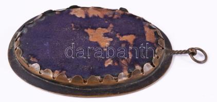 Miniatúra. Festett elefántcsont, XIX. sz. eleje. Réz keretben 6,5x8 cm 

Miniature. Painted ivory,...