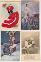 9 db RÉGI zsáner motívum képeslap / 9 pre-1945 motive postcards in various topics