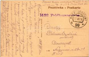 1916 Brody, Gimnazyum. F. West / Gymnasium / high school + 14/32 Feldkompagnie" "K.u.k. Fe...