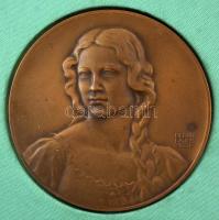 Berán Lajos (1883-1943) ~1931. "Budapesti emlék" kétoldalas bronz emlékérem (80mm) + kiseb...