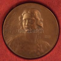 Berán Lajos (1883-1943) ~1931. "Budapesti emlék" kétoldalas bronz emlékérem (80mm) + kiseb...