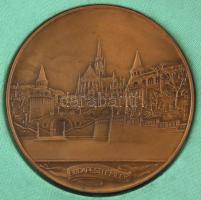 Berán Lajos (1883-1943) ~1931. "Budapesti emlék" kétoldalas bronz emlékérem (80mm) + kiseb...