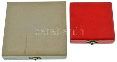 Berán Lajos (1883-1943) ~1931. "Budapesti emlék" kétoldalas bronz emlékérem (80mm) + kiseb...