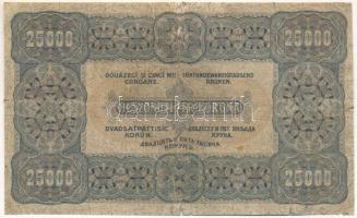 1923. 25.000K "Orell Füssli Zürich" barna sor- és sorozatszám "D 29 021285" T:G ...