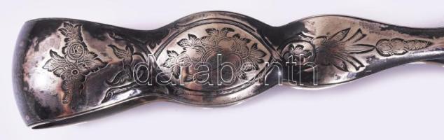 2 darab Berndorf cukorfogó, jelzett, h: 14-17 cm