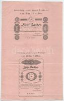 1825. 5G "Privilegirte Oesterreichische National-Bank" formulare + 10G "Privilegirte Oesterreichische National-Bank" formulare T:F szép papír, két helyen tűnyom / Hungary 1825. 5 Gulden "Privilegirte Oesterreichische National-Bank" formulare + 10 Gulden "Privilegirte Oesterreichische National-Bank" formulare C:F fine paper, needle marks at two spots Adamo G62M