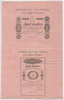 1825. 5G "Privilegirte Oesterreichische National-Bank" formulare + 10G "Privilegirte ...