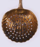 Ezüst (Ag) nyelű porcukorszóró, jelzett, h: 14 cm