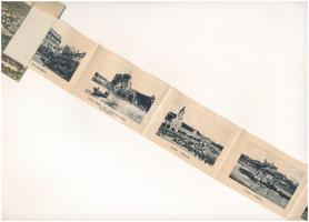 1912 Pozsony, Pressburg, Bratislava; MÁV pályaudvar és Virágvölgy, vasútállomás. leporellólap 10 kép...