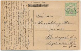 1912 Pozsony, Pressburg, Bratislava; MÁV pályaudvar és Virágvölgy, vasútállomás. leporellólap 10 kép...