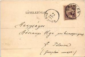 1901 Bethlen, Beclean; Fő tér. Kajár István kiadása / main square (b)