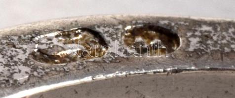 Ezüst(Ag) háromköves gyűrű, jelzett, méret: 52, bruttó: 3,8 g