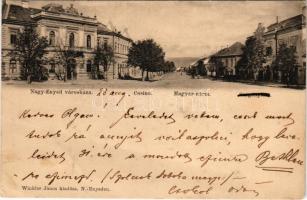 1901 Nagyenyed, Aiud; Magyar utca, Városháza, Kaszinó. Winkler János kiadása / street, town hall, casino (felületi sérülés / surface damage)