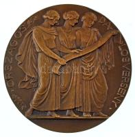 Reményi József (1887-1977) 1928. "A M. Kir. Vallás és Közoktatásügyi Miniszter Díja / Országos Dalosverseny" bronz emlékérem (80mm) T:AU / Hungary 1928. "A M. Kir. Vallás és Közoktatásügyi Miniszter Díja / Országos Dalosverseny (Price of the Royal Hungarian Minister of Religion and Education / National Singing Competition)" bronze medallion (80mm) sign.: József Reményi C:AU TP 4451.