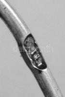 Ezüst(Ag) golyós, karikás fülbevalópár, jelzett, 3,1×1,4 cm, nettó: 2,1 g