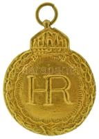 1930 k. "HR (Hadirokkant)" bronz medál, füllel (19x16mm) T:AU Hungary ~1930. "HR (Invalid)" bronze medallion with ear (19x16mm) C:AU