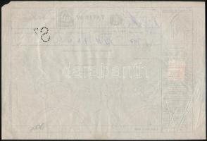 1917 Ritka 2f díjjegyes távirat Turul 1K bérmentesítéssel, Siemens S7 lyukasztással / Siemens 2f PS-...