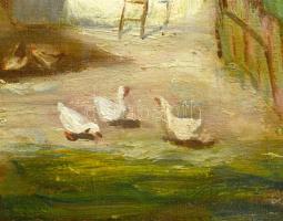 Iványi Grünwald Béla (1867-1940): Tájkép alakokkal. Olaj, vászon, jelezve jobbra lent. A tételhez ta...