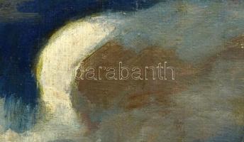 Iványi Grünwald Béla (1867-1940): Tájkép alakokkal. Olaj, vászon, jelezve jobbra lent. A tételhez ta...