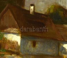 Iványi Grünwald Béla (1867-1940): Tájkép alakokkal. Olaj, vászon, jelezve jobbra lent. A tételhez ta...