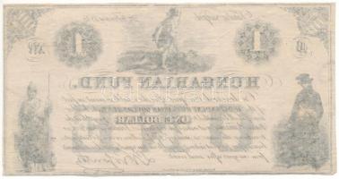 1852. 1$ ritkábban előforduló "B2" sorozatjellel "Kossuth bankó" T:F
Hungary 18...