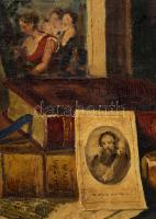 Szendy Arisztid (1903-1972): Csendélet. Olaj, vászon. Jelzett. Dekoratív, sérült fakeretben, 60×80 c...