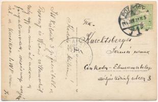 1914 Pozsony, Pressburg, Bratislava; Pozsony-Bécs villamos vasút télen, vonat / Pressburg-Wien elekt...