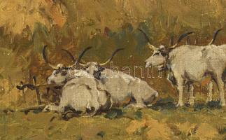 Csillag József (1894-1977): Aratás. Olaj, vászon, jelzett, sérült. Dekoratív fakeretben. 60×79,5 cm