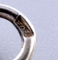 Ezüst(Ag) masszív verlauf walles nyaklánc, jelzett, h: 47 cm, bruttó: 58,2 g