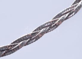 Ezüst(Ag) háromszálas fonott kígyó nyaklánc, jelzett, h: 45 cm, nettó: 8,7 g