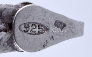 Ezüst(Ag) háromszálas fonott kígyó nyaklánc, jelzett, h: 45 cm, nettó: 8,7 g