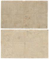 1918. 25K (2x) "3015" 3mm, "3109" 3mm, hullámos hátlappal T:VG
Hungary 1918. 25...