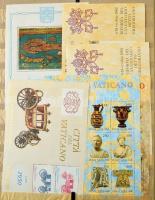 Olaszország + Vatikán összeállítás, benne 6 db blokk is, 4 berakólapon